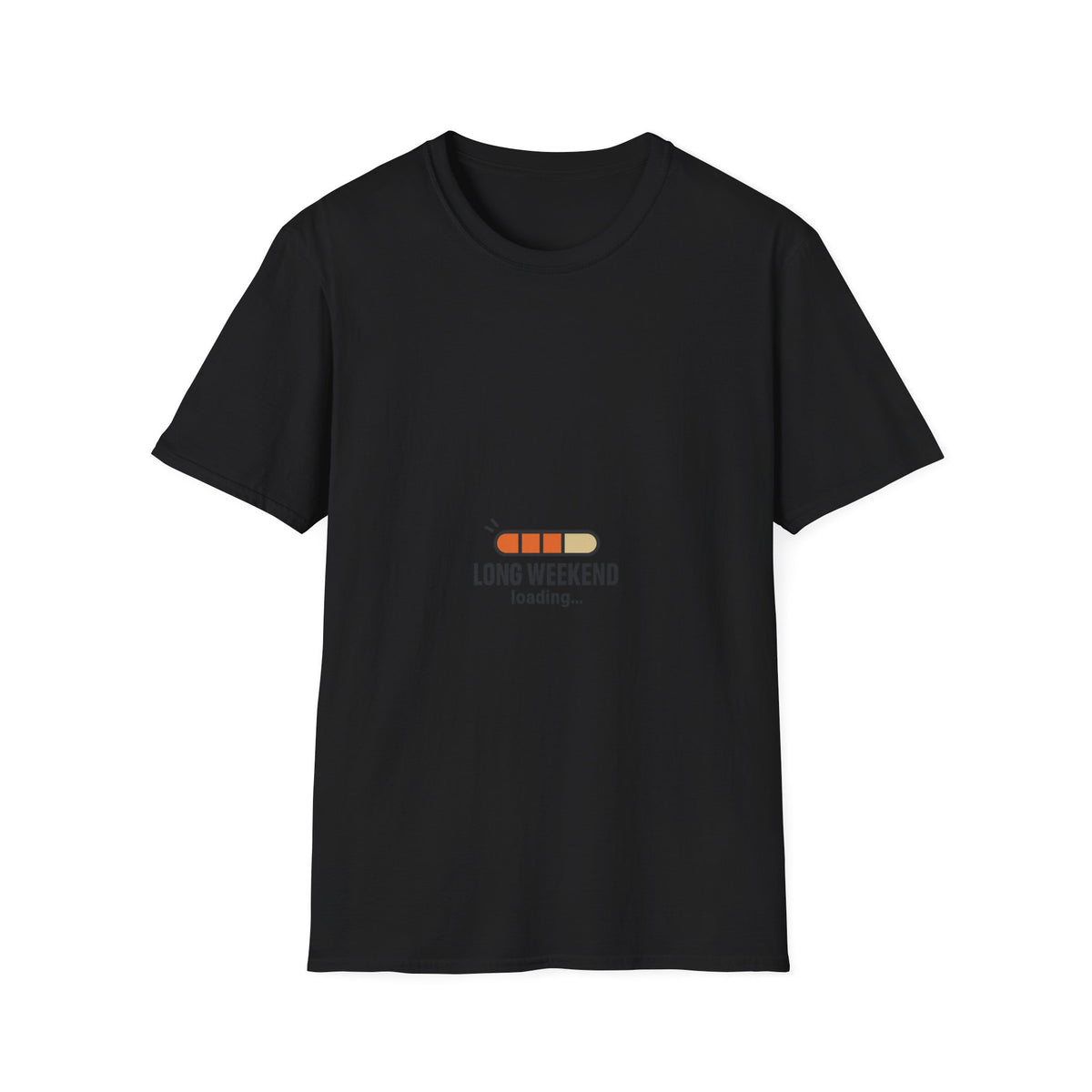 Long Weekend Loading Battery Tee - Funny Work Vacation Graphic T-Shirt - Trending Now - September 2026