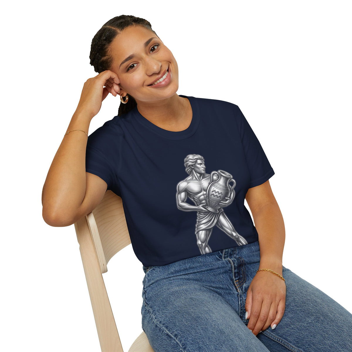 Aquarius Zodiac T-Shirt — Mythic Water Bearer Astrology Tee