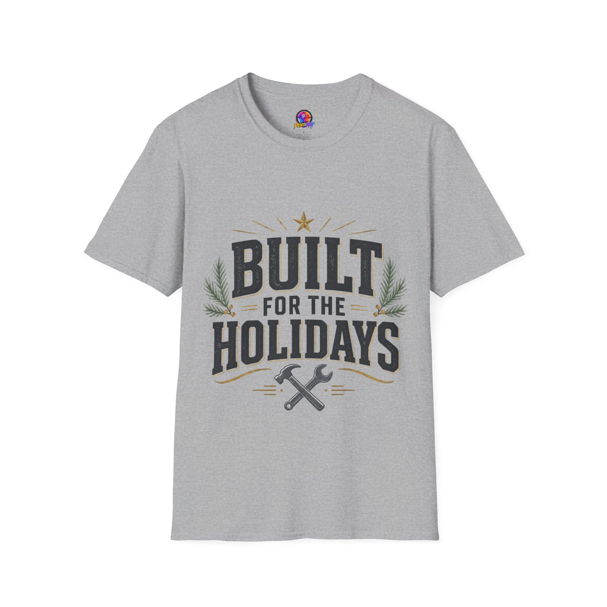 T-Shirt — "Built for the Holidays" Festive Rustic Holiday Tee (Gift for DIYers)