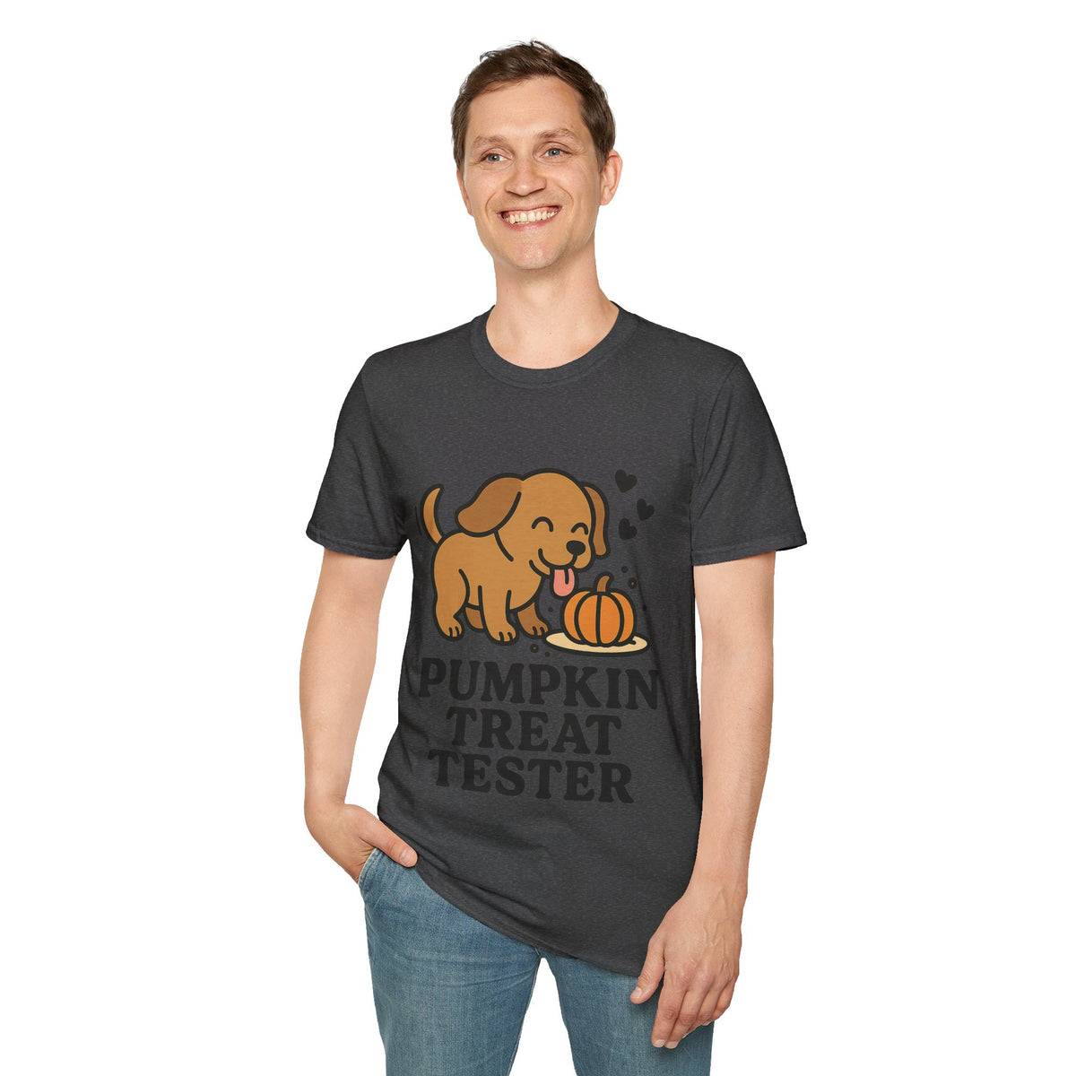 Pumpkin Treat Tester Cute Dog Graphic Tee, Funny Autumn Season Puppy T-Shirt - Trending Now - September 2026