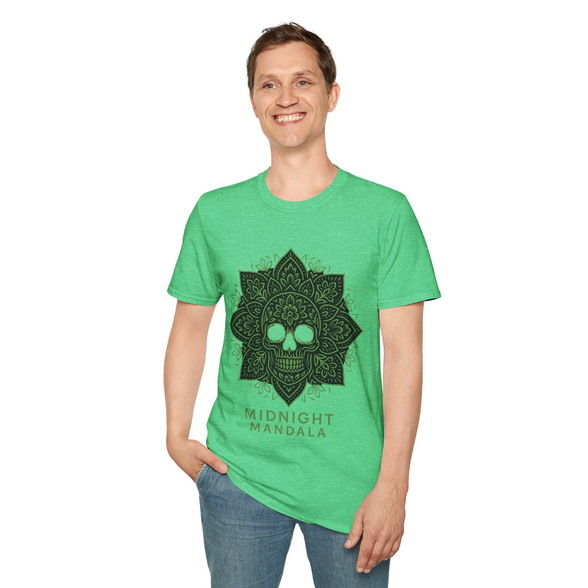 Mandala Skull T-Shirt — Midnight Mandala Floral Skull Tee - Trending Now - August 2026