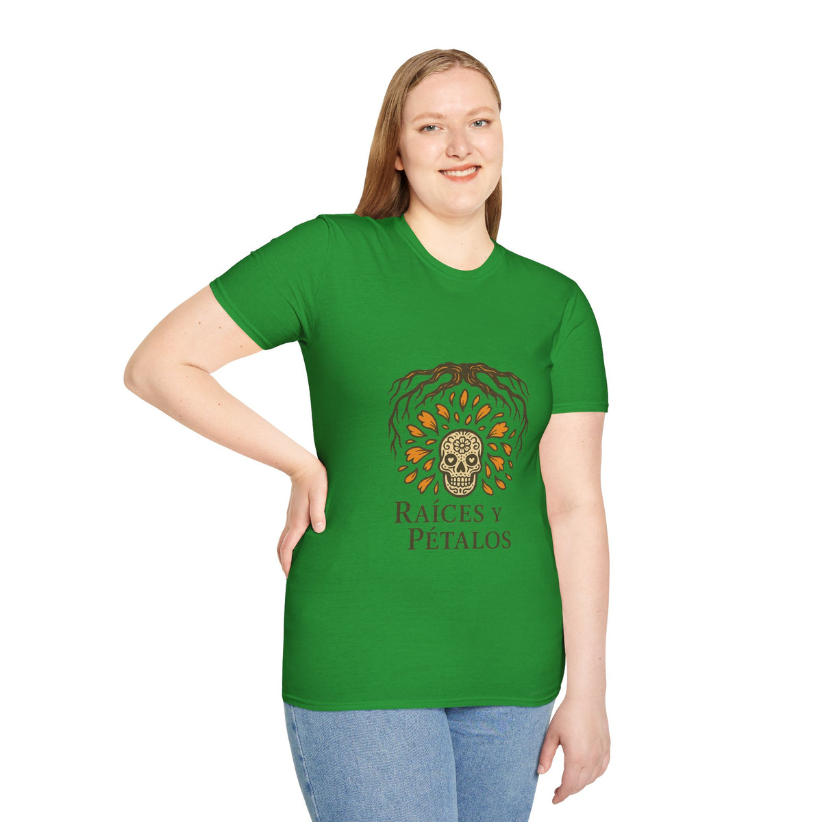 Raíces y Pétalos T-Shirt — Botanical Logo Tee - Trending Now - October 2026