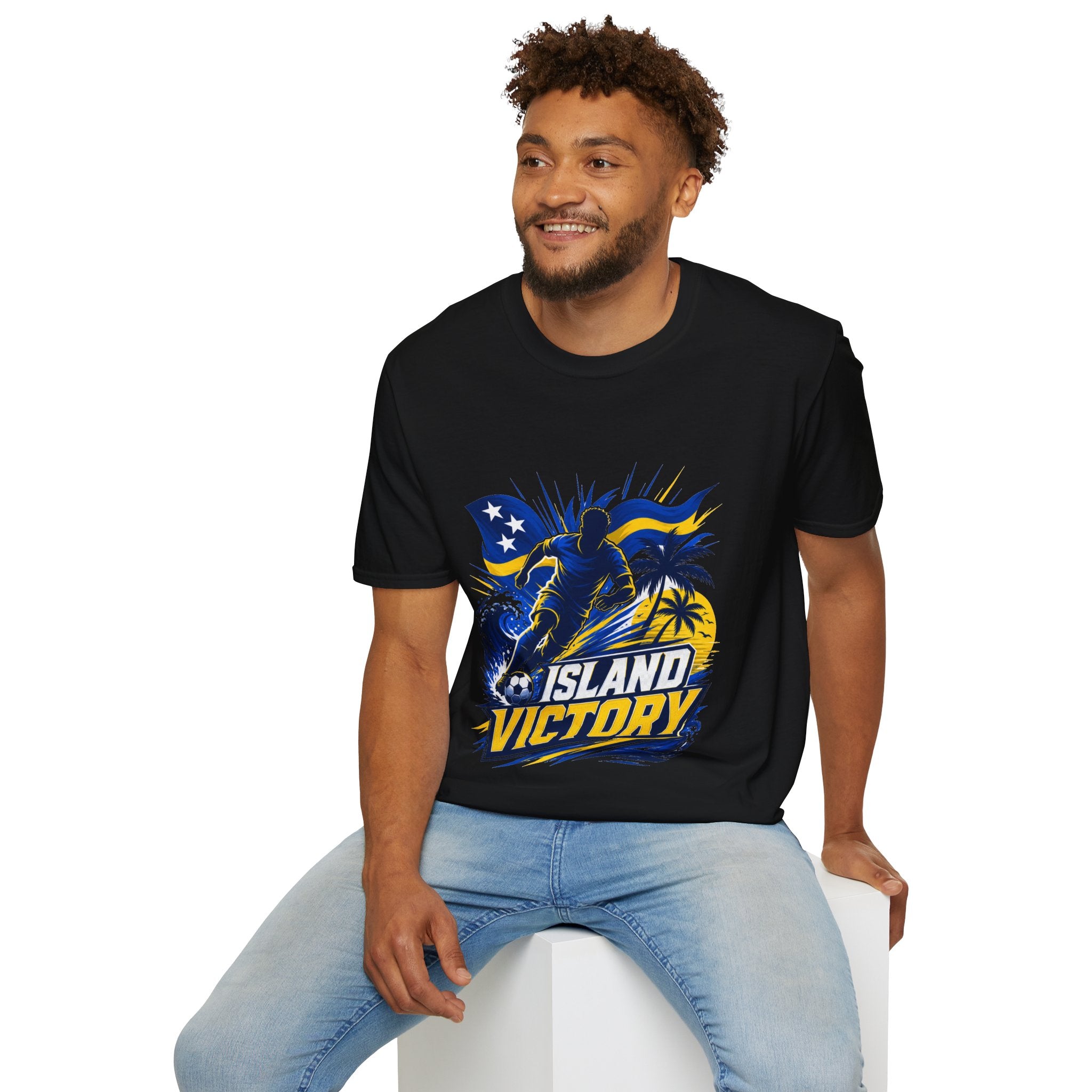Curacao Island Victory T-Shirt — Tropical Surf Soccer Graphic Tee