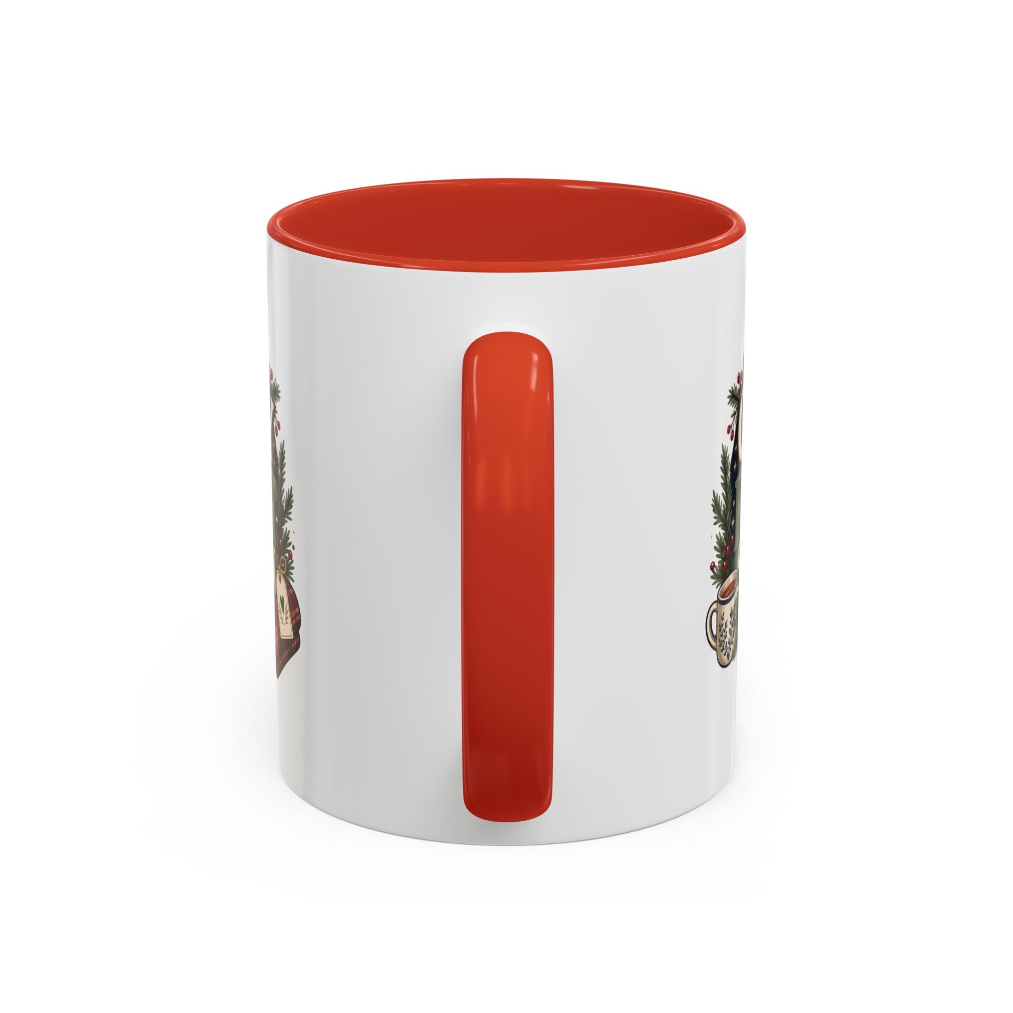 Modern Day Christmas Cozy Reset Season Mug — Holiday Coffee Cup with Blanket & Tea Tag Design