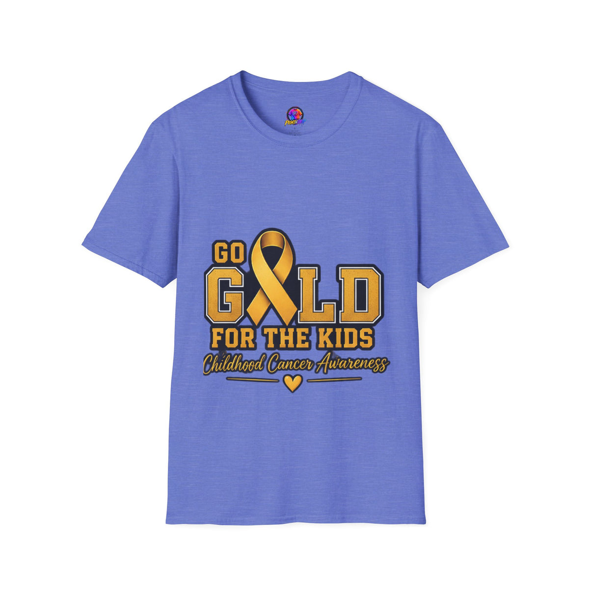 Go Gold For The Kids T-Shirt — Childhood Cancer Awareness Ribbon Tee