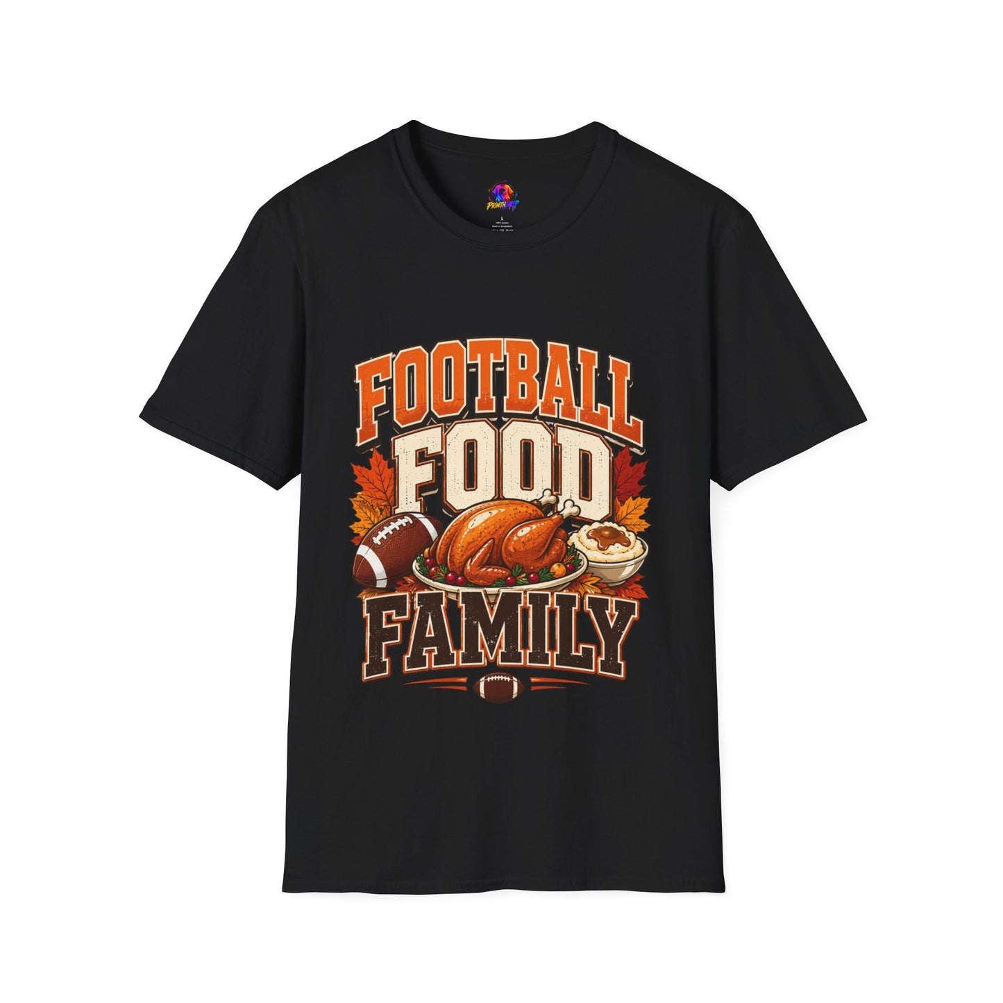 Football Food Family T-Shirt — Thanksgiving Tailgate Tee for Fans