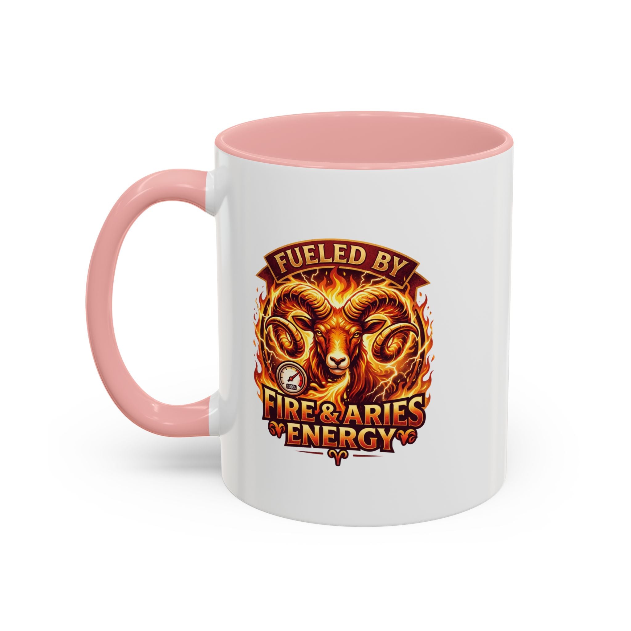 Fueled by Fire & Aries Energy Mug – Zodiac Ram Coffee Cup