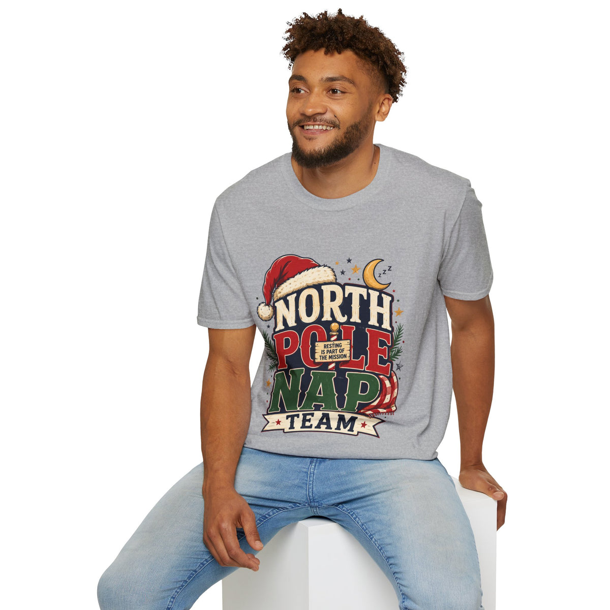 North Pole Nap Team T-Shirt — Funny Christmas Sleepy Holiday Tee
