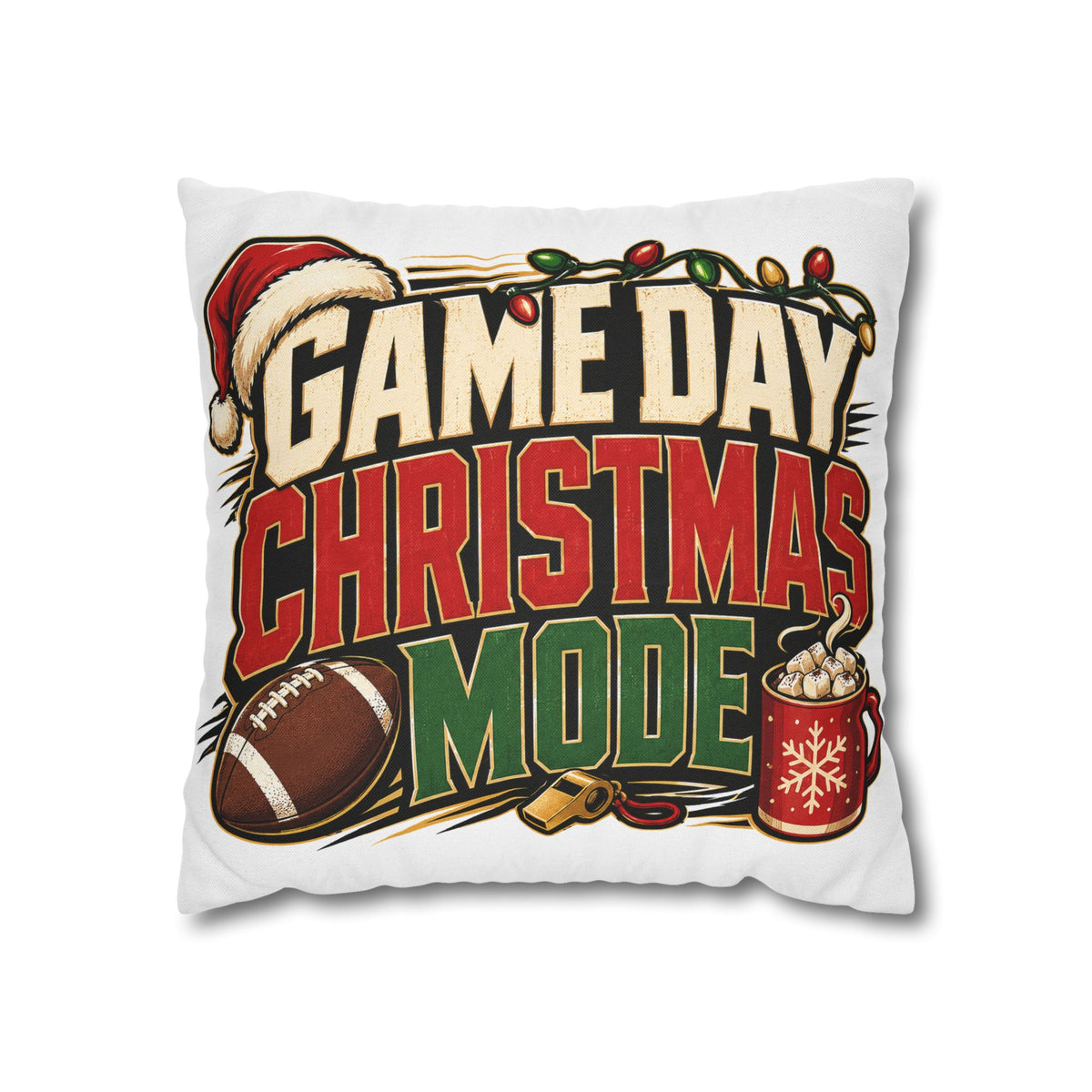 Game Day Christmas Mode Pillowcase Modern Day Christmas