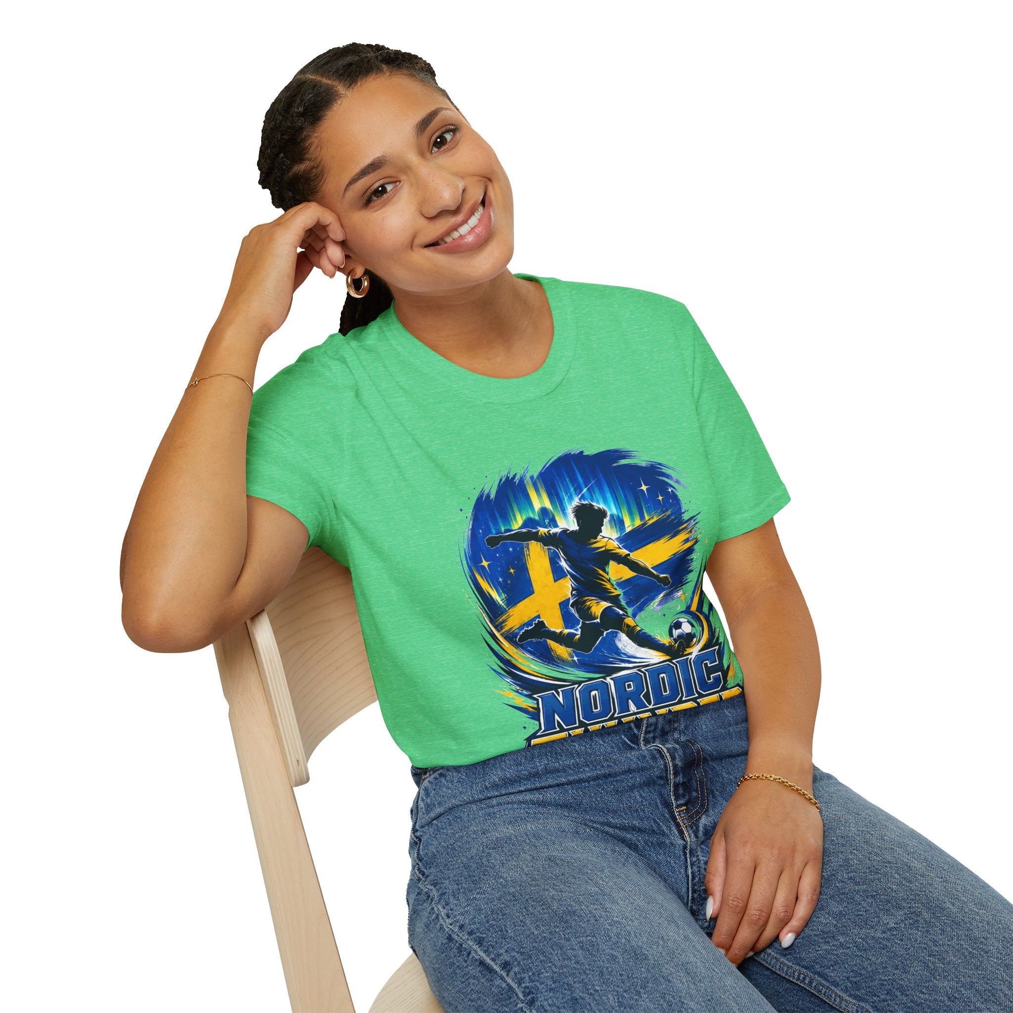 Sweden Nordic Thunder Soccer T-Shirt — Sweden Football Fan Tee