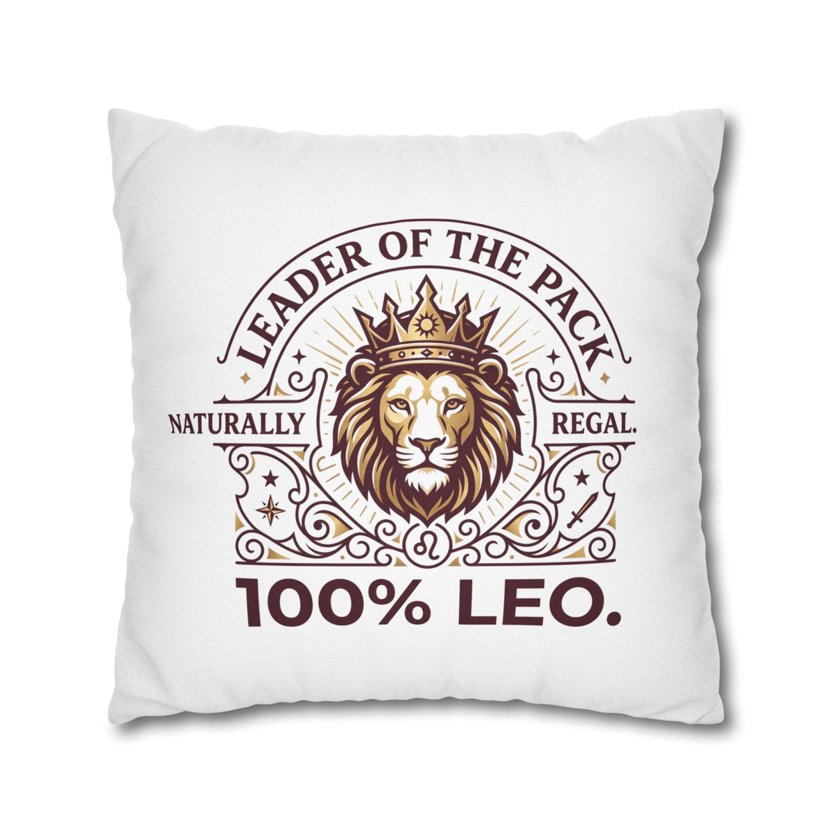 Leo Zodiac Leader Of The Pack Spun Polyester Square Pillowcase