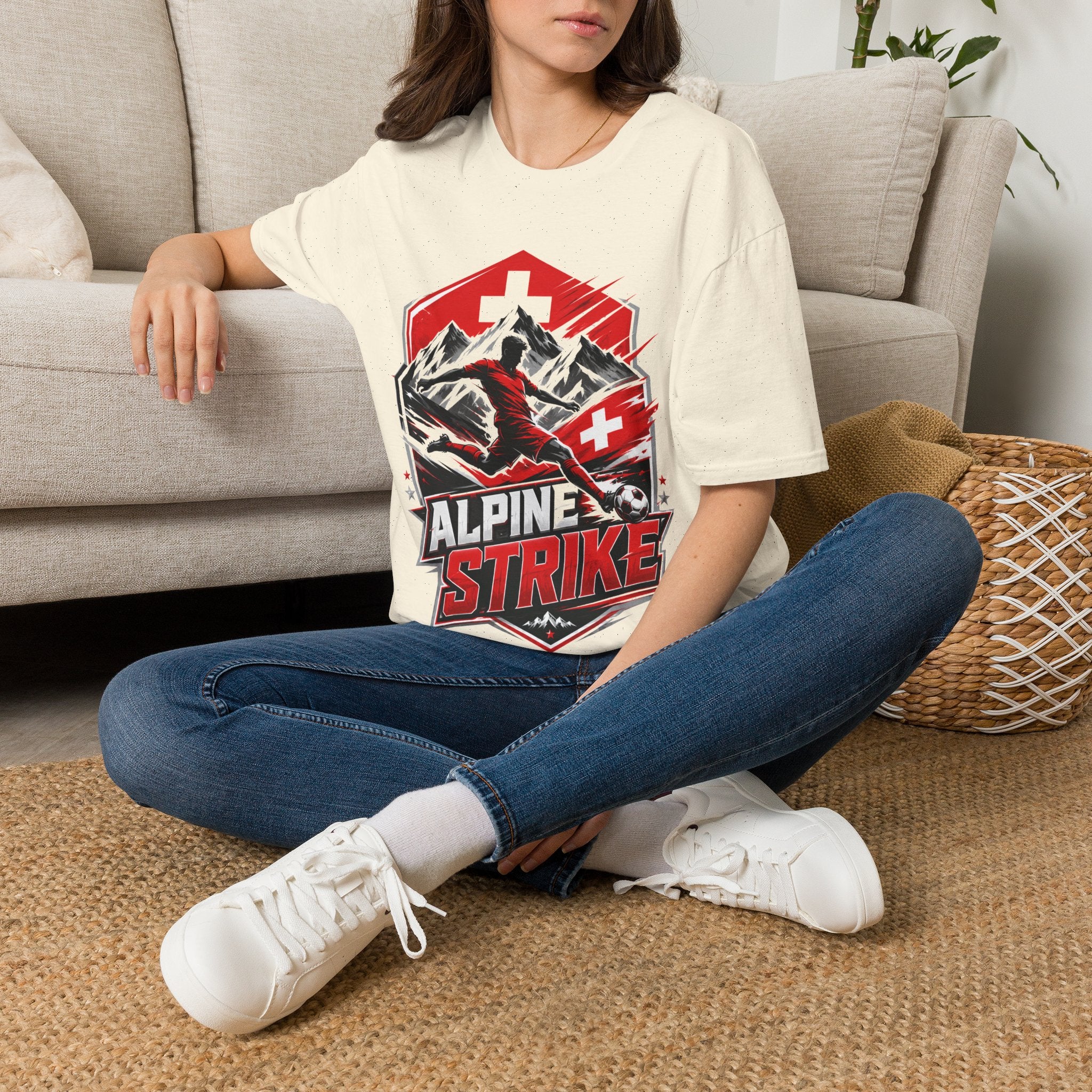 Switzerland Alpine Strike T‑Shirt – Swiss Mountain Ski & Snowboard Graphic