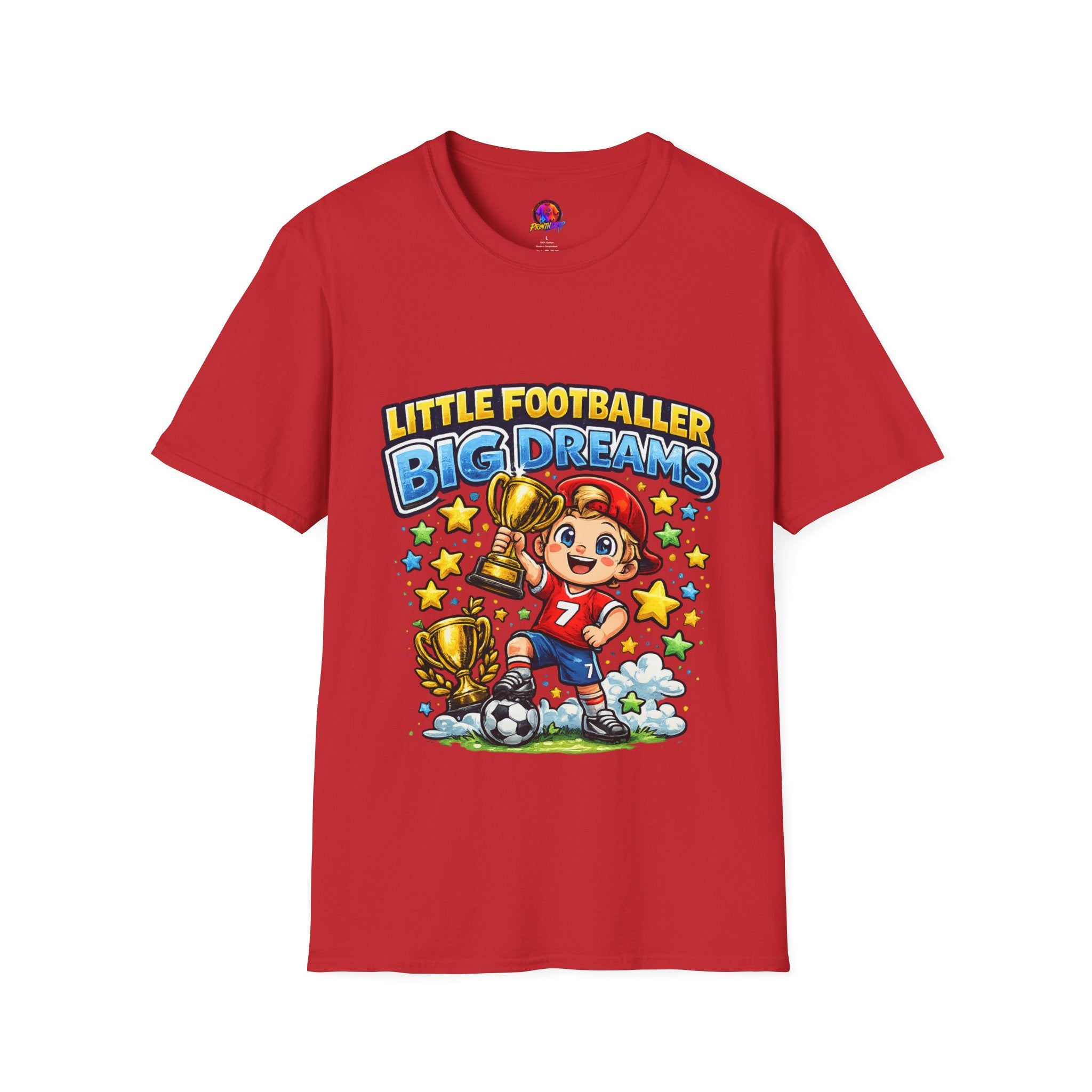 Kids Football T‑Shirt — "Little Footballer Big Dreams" Graphic Tee