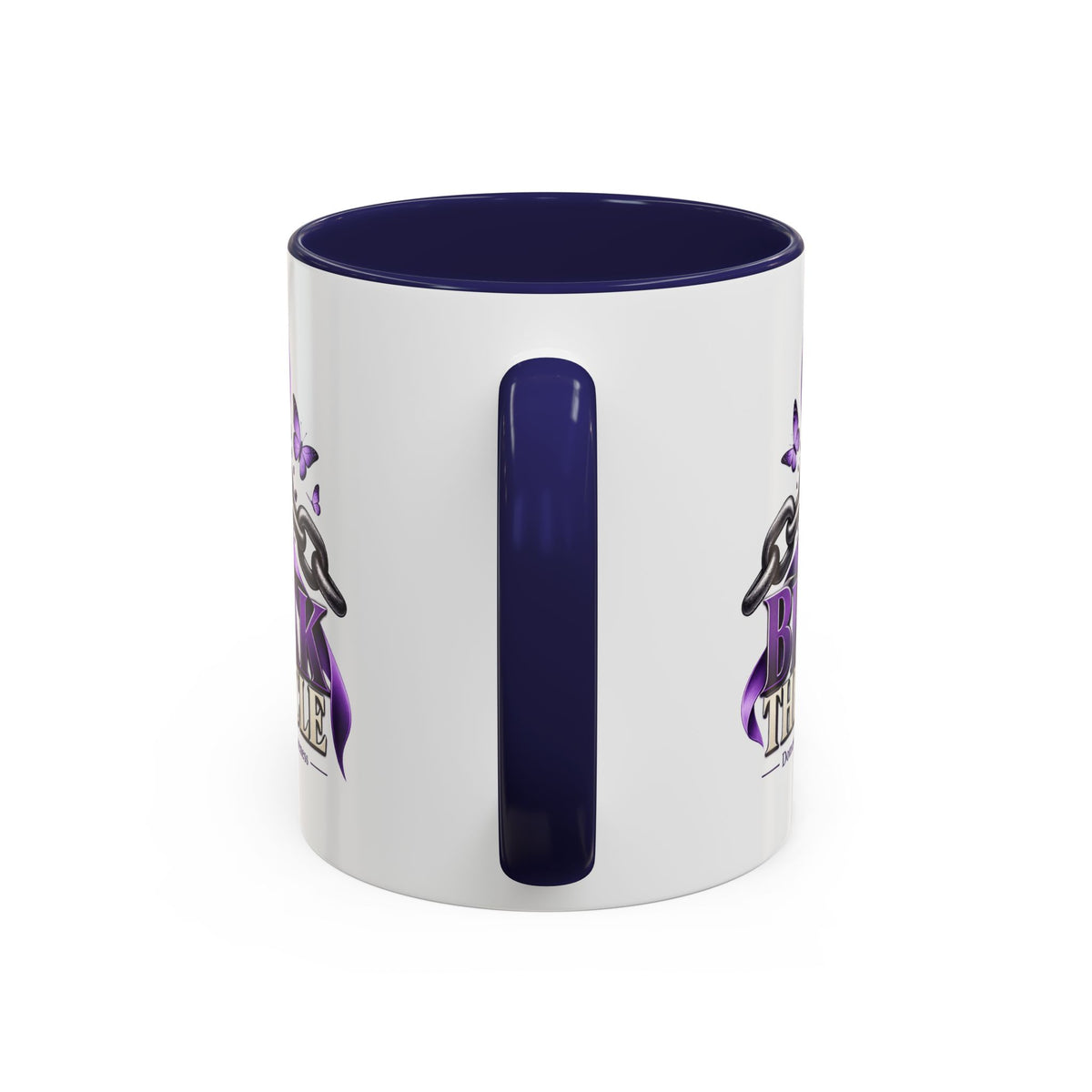 Break the Cycle Coffee Mug – Domestic Violence Awareness Purple Ribbon (11/15oz)