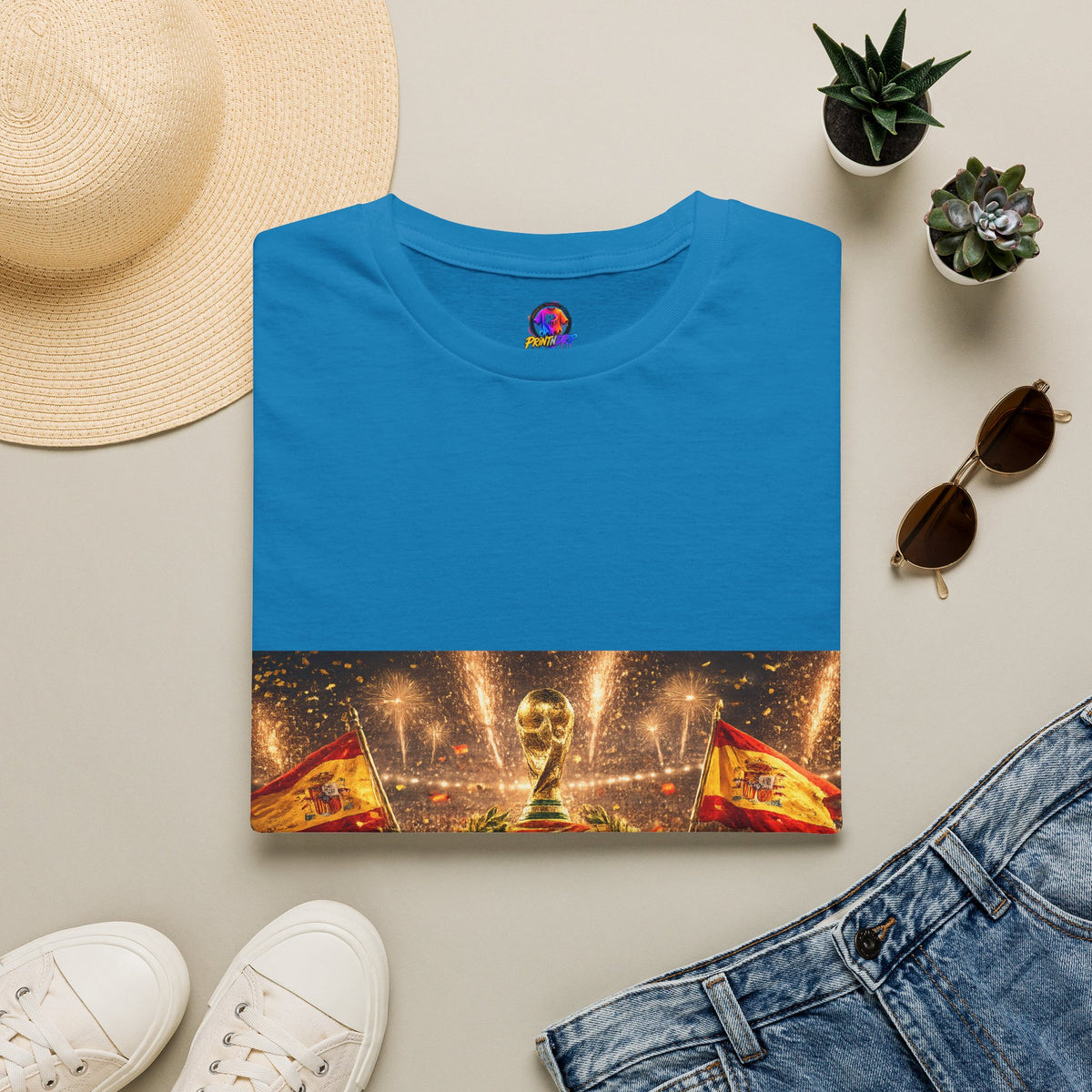 World Cup Champions T-Shirt — Spanish Football Victory Design