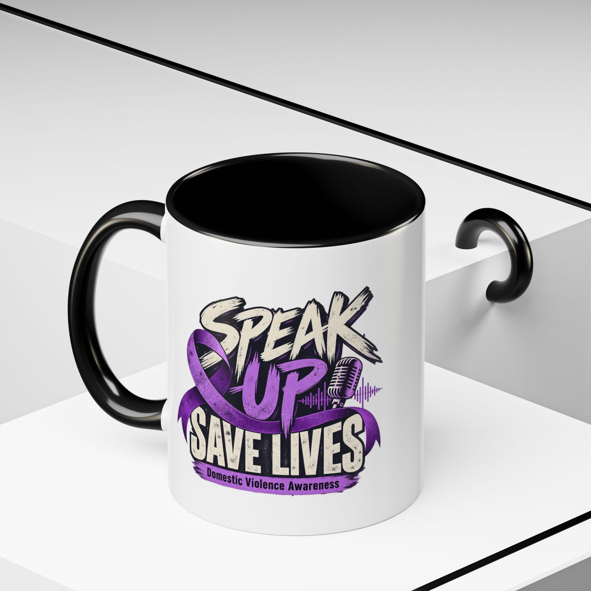 Speak Up Save Lives Domestic Violence Awareness Coffee Mug
