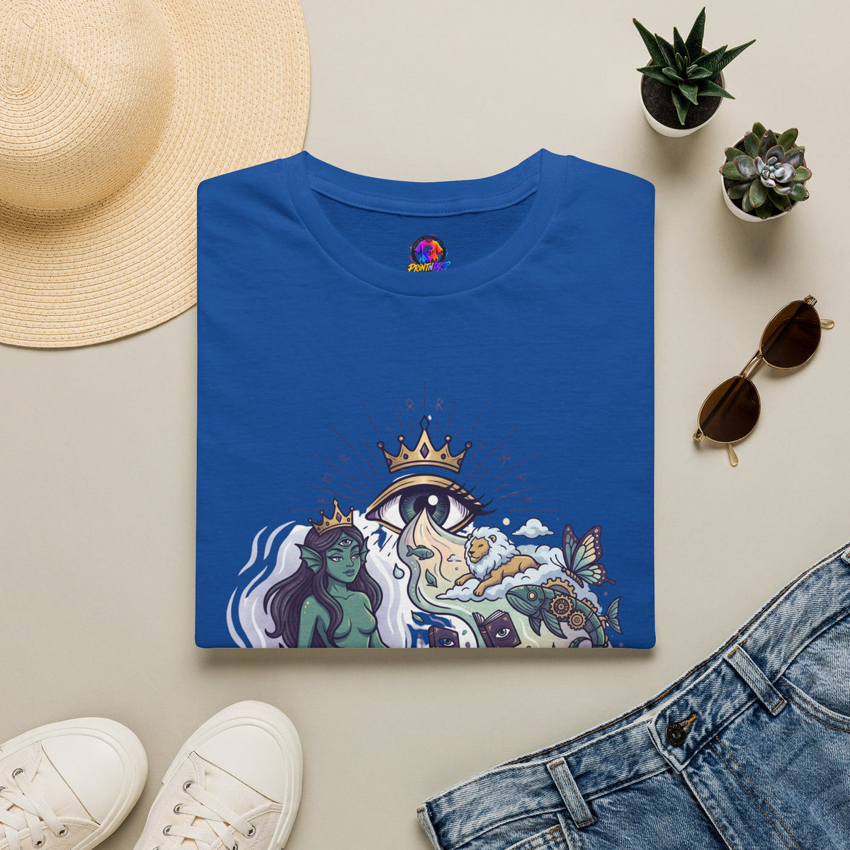Pisces Zodiac Mystical Mermaid Art T-Shirt — "Sensitive soul with a wild imagination"