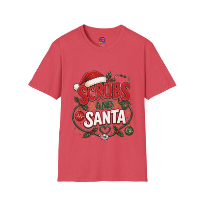 Scrubs and Santa Christmas Tee — Funny Nurse Holiday T-Shirt