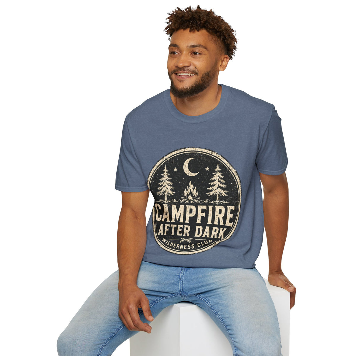 Campfire After Dark Tee — Vintage Wilderness Camping T-Shirt