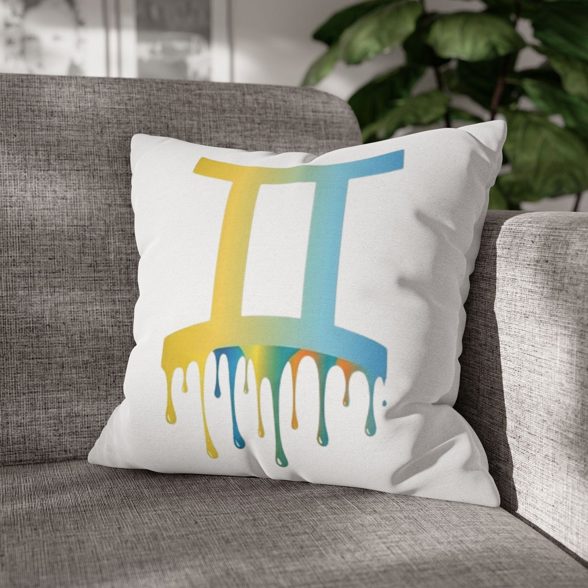 Gemini Drip Zodiac Pillow pillowcase Spun Square Pillowcase