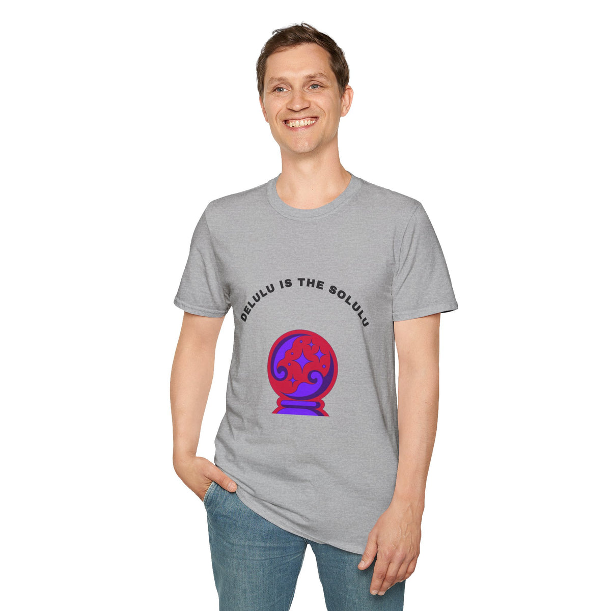 T-Shirt — Delulu Is The Solulu Crystal Ball Graphic Tee - Trending Now - September 2026
