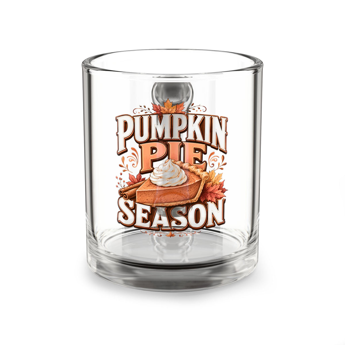 Glass Mug — Thanksgiving Pumpkin Pie Season 10oz Holiday Coffee Mug