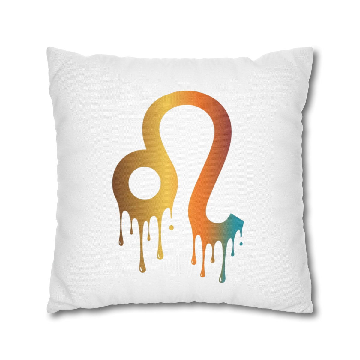 Leo Zodiac Drip Pillow – Gradient Astrology Throw Pillowcase