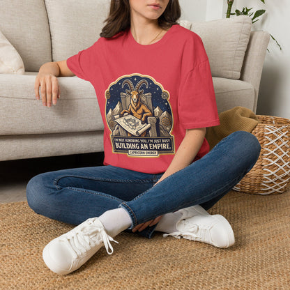 Capricorn Zodiac T-Shirt — "Building an Empire" Goat Horoscope Tee