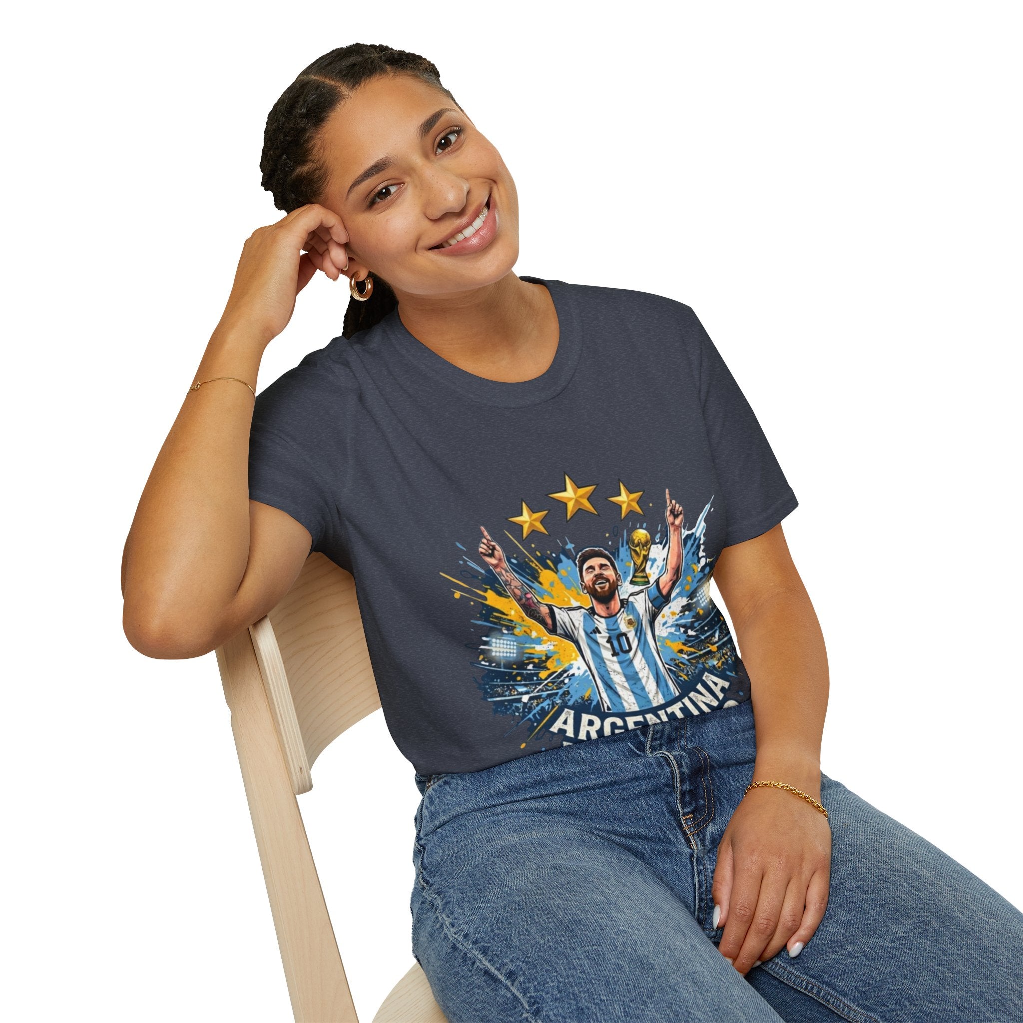 Argentina Messi Soccer T‑Shirt — World Cup Champion Fan Tee