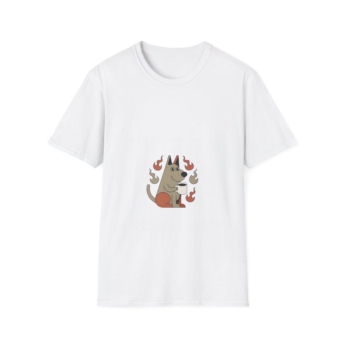 Peeking Dog T-Shirt – Cute Pup Surrounded by Flames Graphic Tee - Trending Now - September 2026