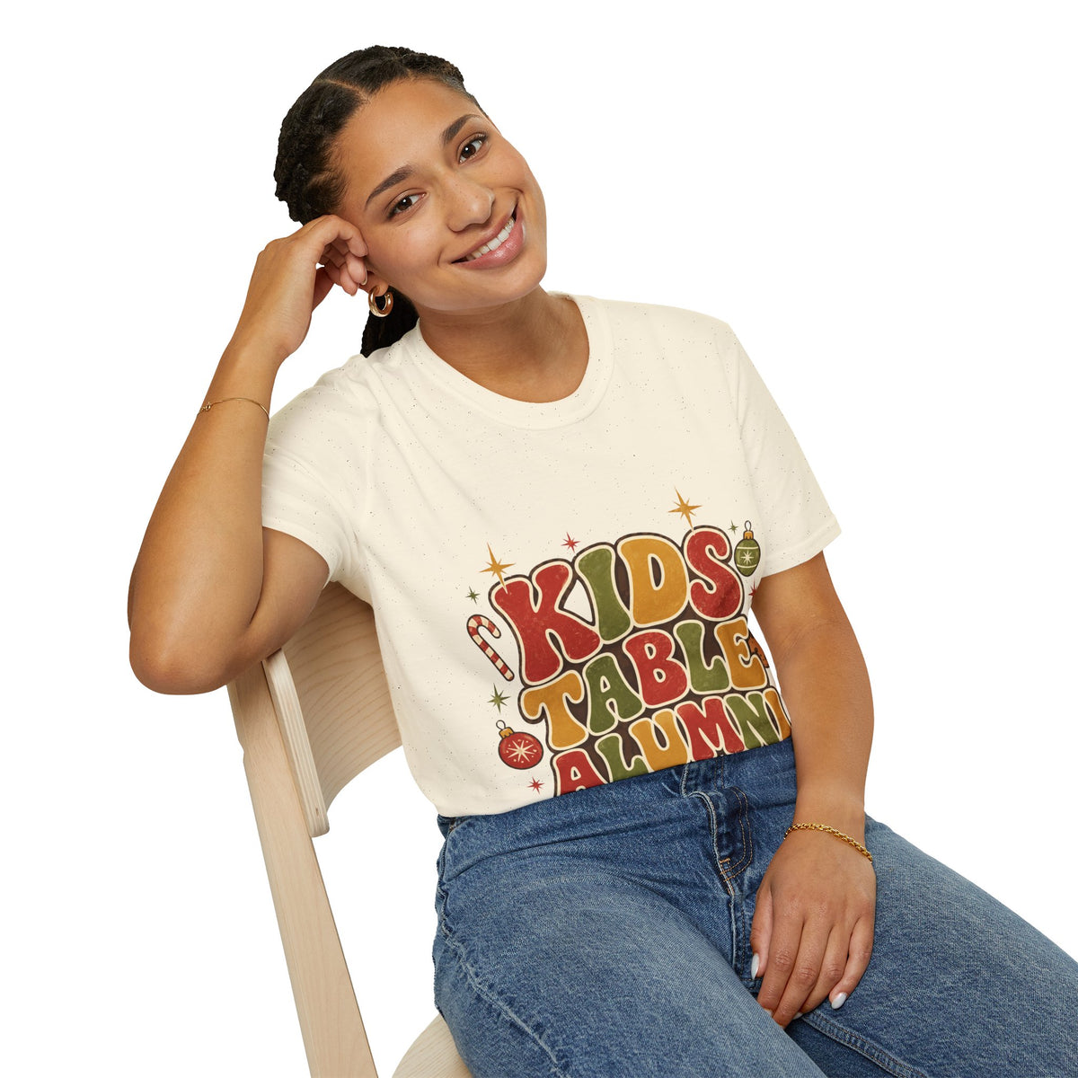 Kids Table Alumni T-Shirt — Retro Holiday Family Dinner Tee