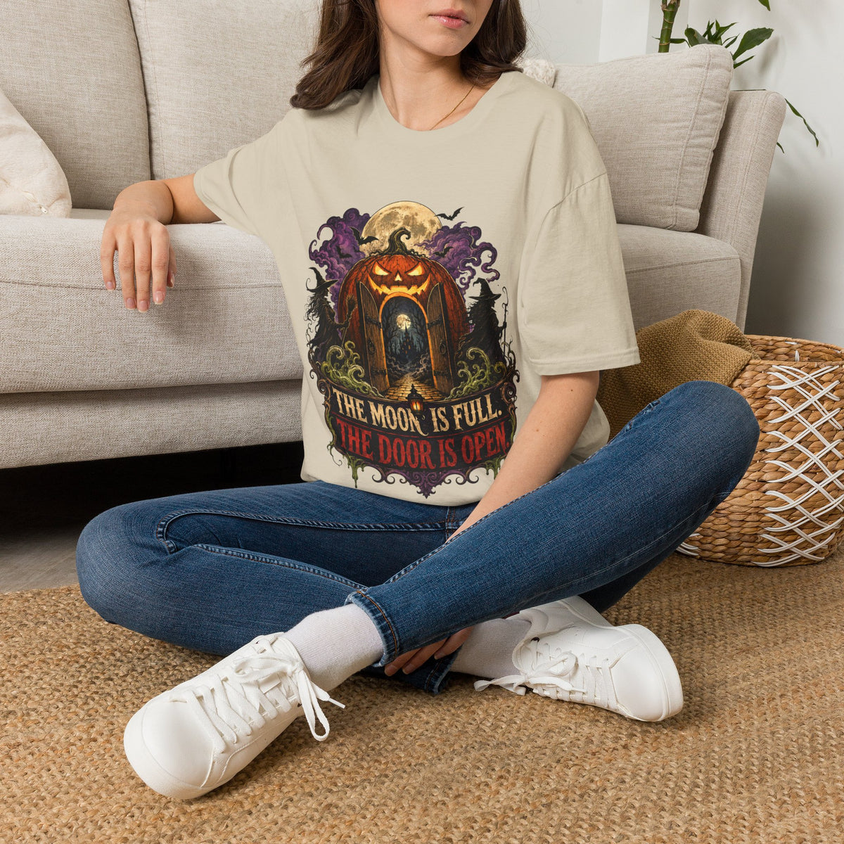 Halloween The Moon Is Full Unisex Softstyle T-Shirt