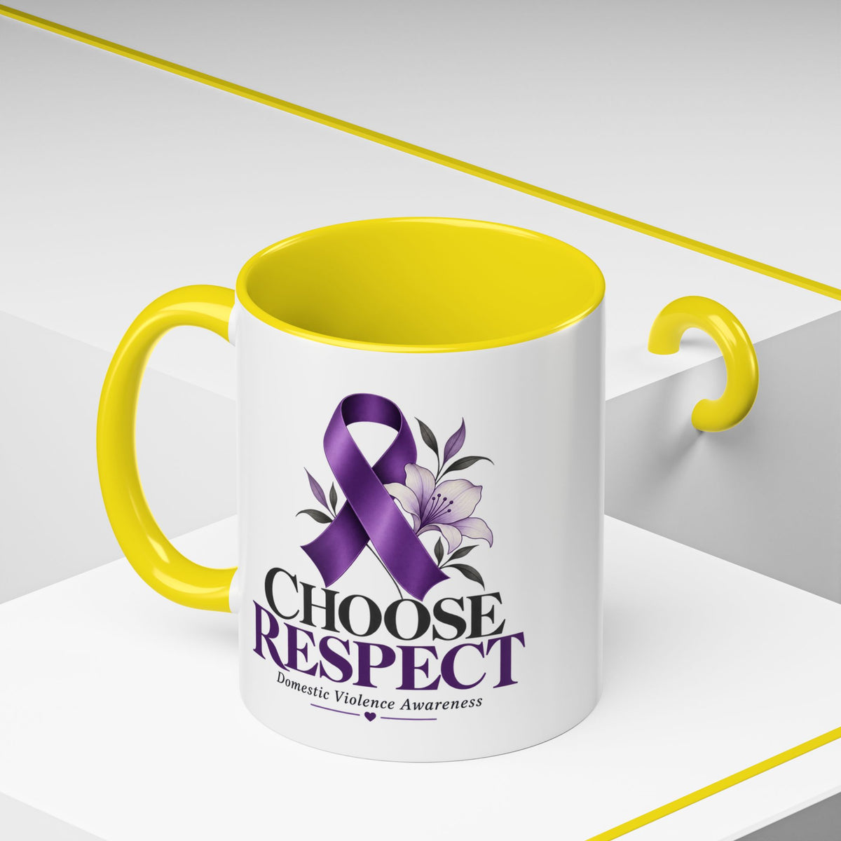 Choose Respect - Domestic Violence Awareness Coffee Mug (Accent, 11/15oz)