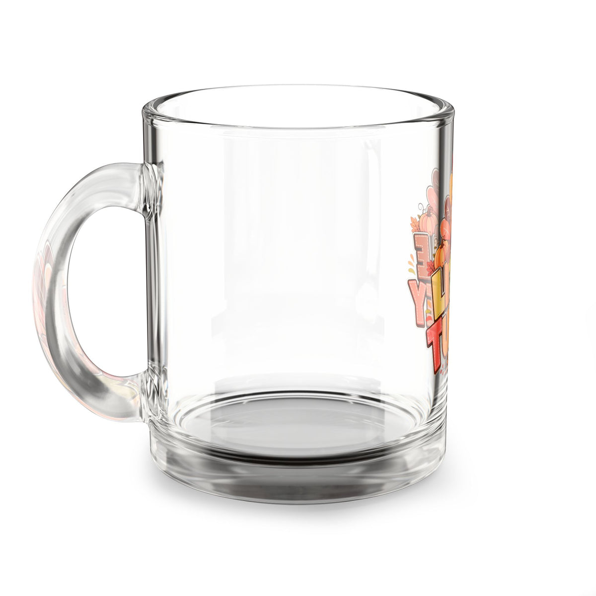 Little Turkey 10oz Glass Mug – Cute Thanksgiving Kids Coffee & Hot Cocoa Cup