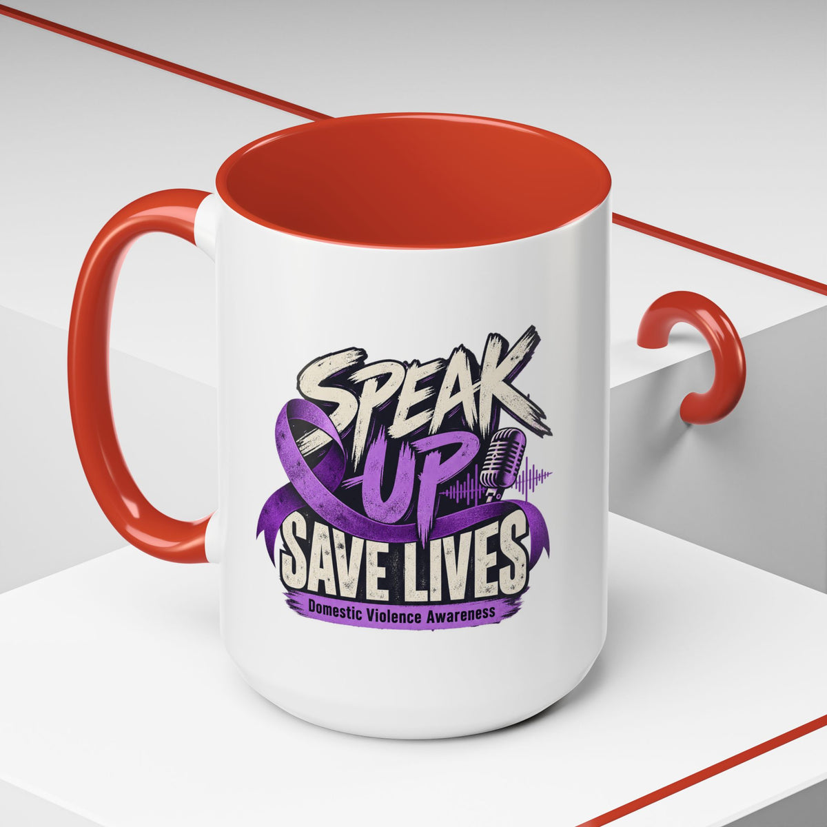Speak Up Save Lives Domestic Violence Awareness Coffee Mug
