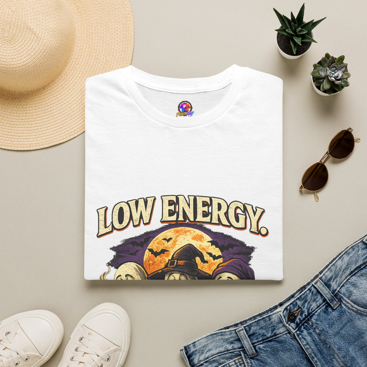 Halloween Low Energy High Spirit Unisex Softstyle T-Shirt