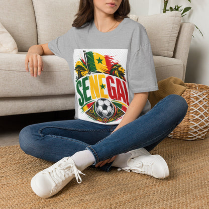 Senegal Flag Soccer T-Shirt — Lion & Football Pride Tee