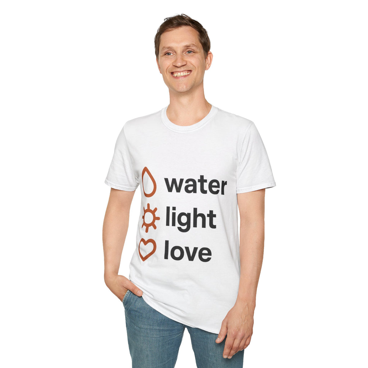 Minimalist Water Light Love Self Care Graphic Tee - Trending Now - September 2026