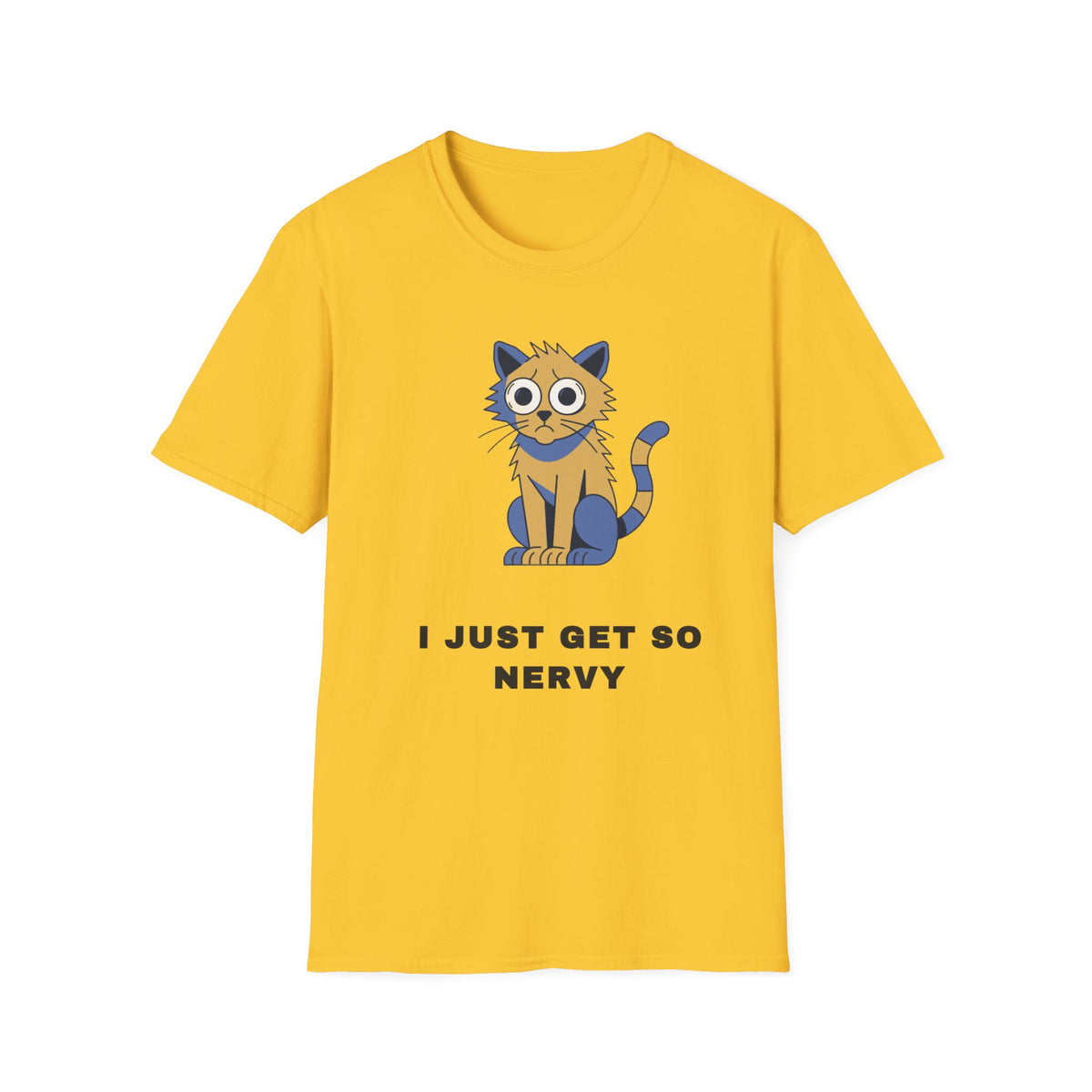 I Just Get So Nervy Cat T-Shirt — Cute Anxious Cat Graphic Tee - Trending Now - September 2026