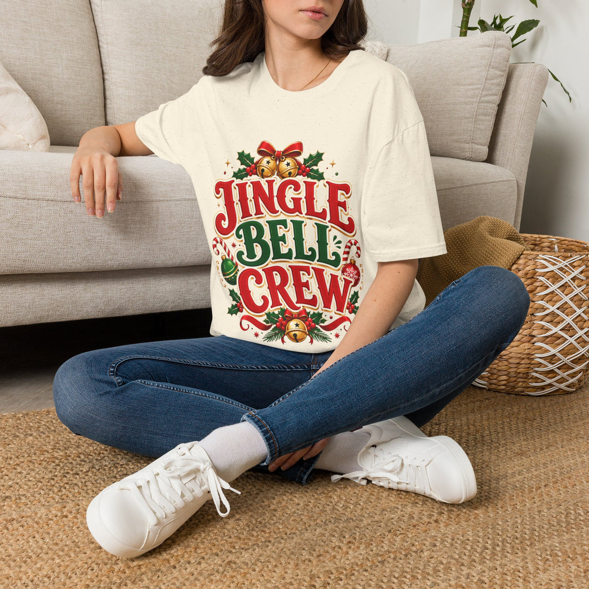 Jingle Bell Crew T-Shirt — Festive Christmas Holiday Tee