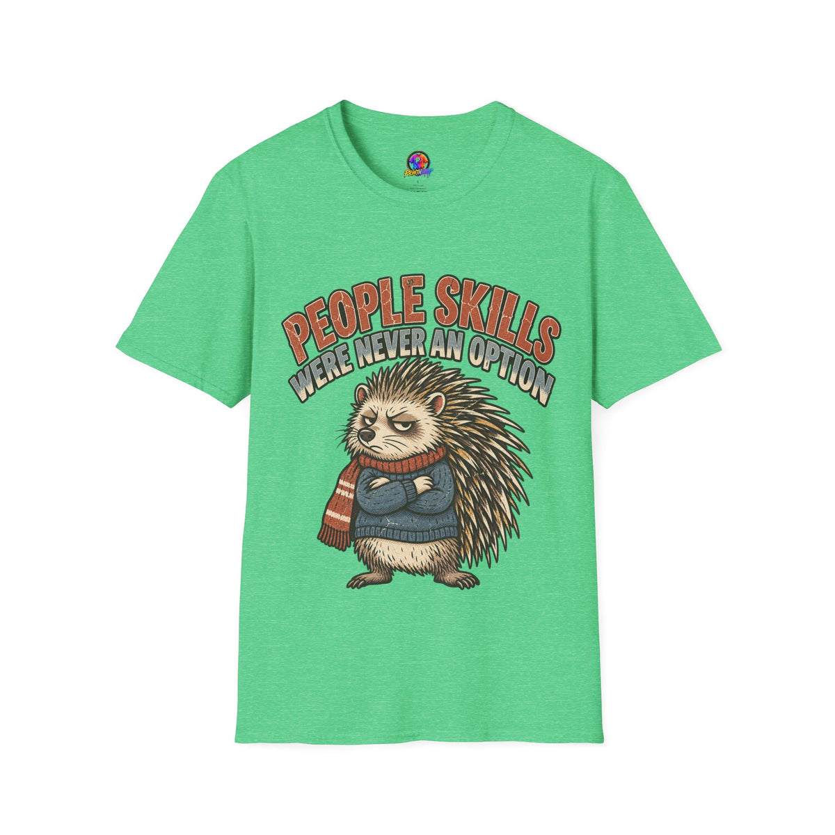 People Skills Were Never An Option T-Shirt — Funny Introvert Porcupine Graphic Tee