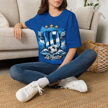 Argentina Soccer Fan T-Shirt — 'La Nuestra' #10 Jersey Design