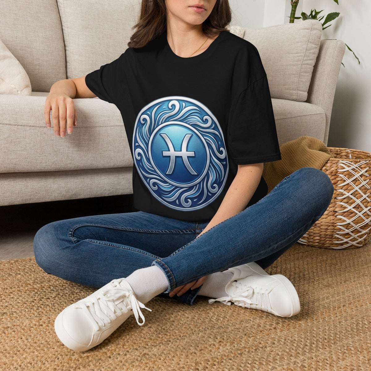 Pisces Zodiac T-Shirt – Blue Water Sign Astrology Tee