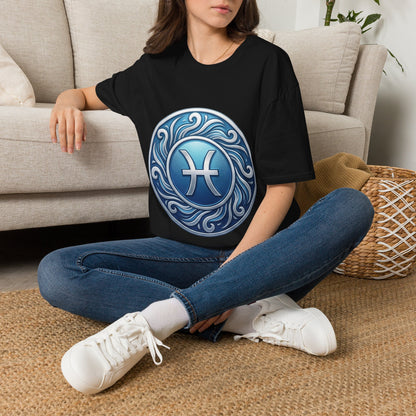 Pisces Zodiac T-Shirt – Blue Water Sign Astrology Tee