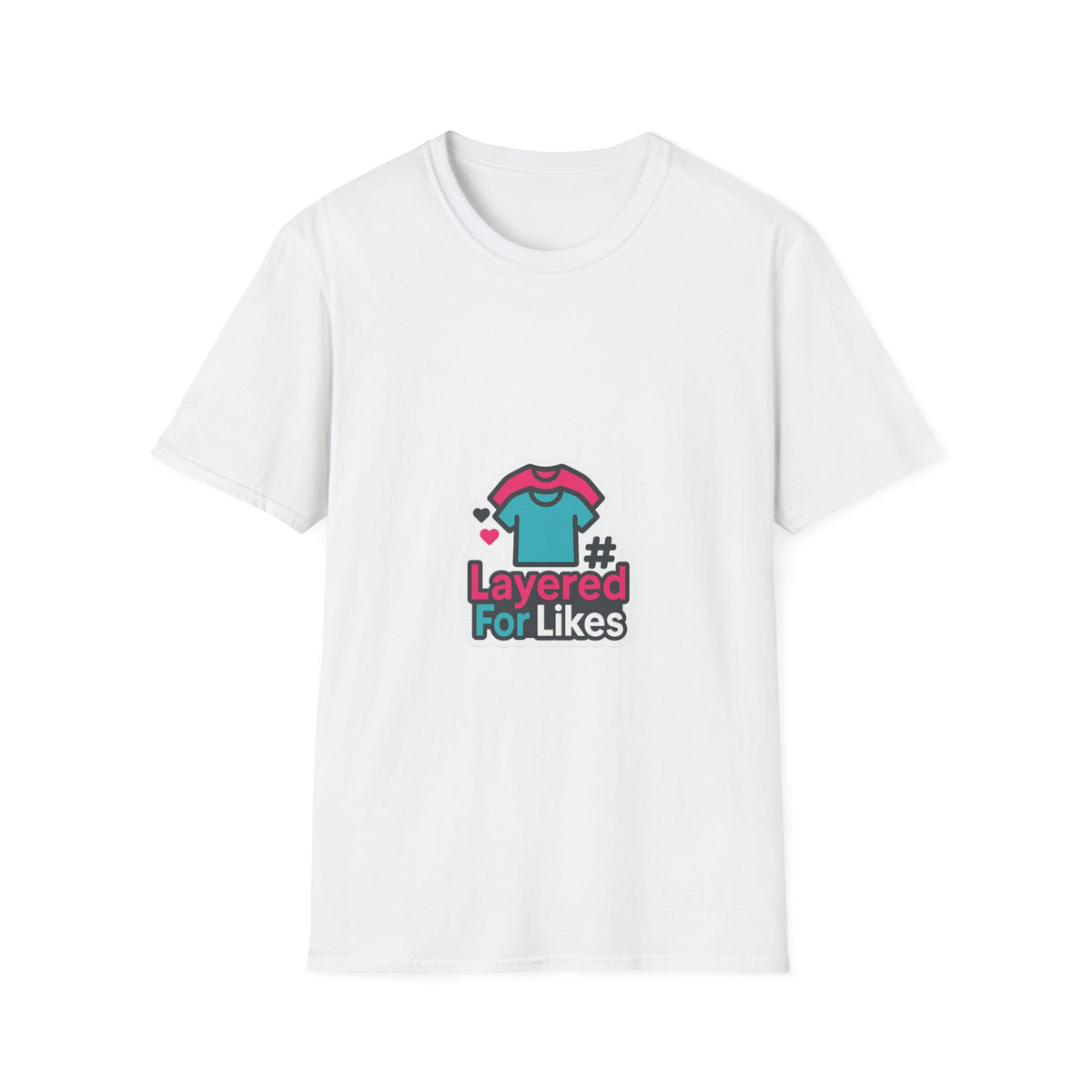 Graphic T-Shirt — 'Layered for Likes' Social Media Lip Graphic - Trending Now - October 2026