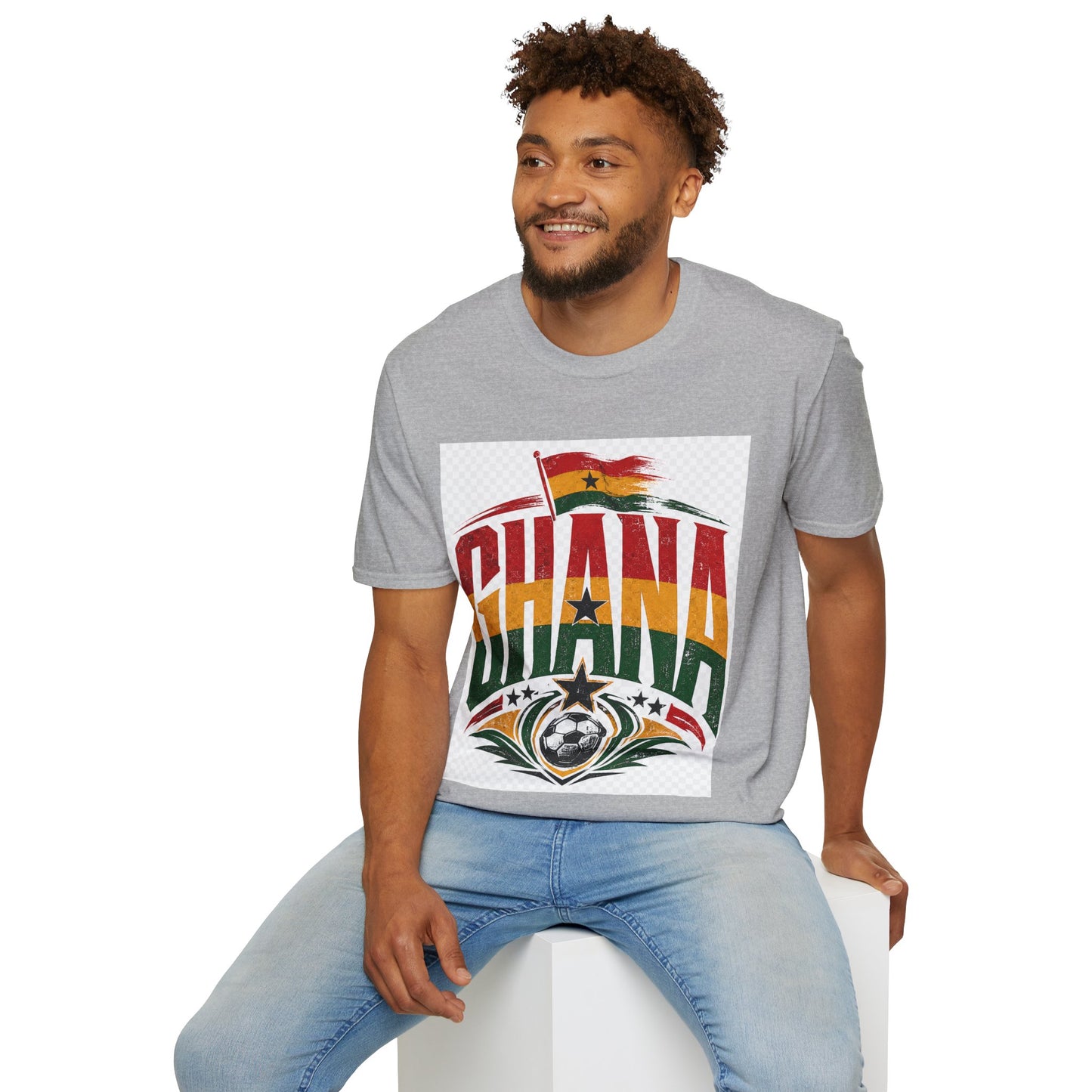 Ghana Flag Soccer T-Shirt — Retro Ghana Pride Football Tee