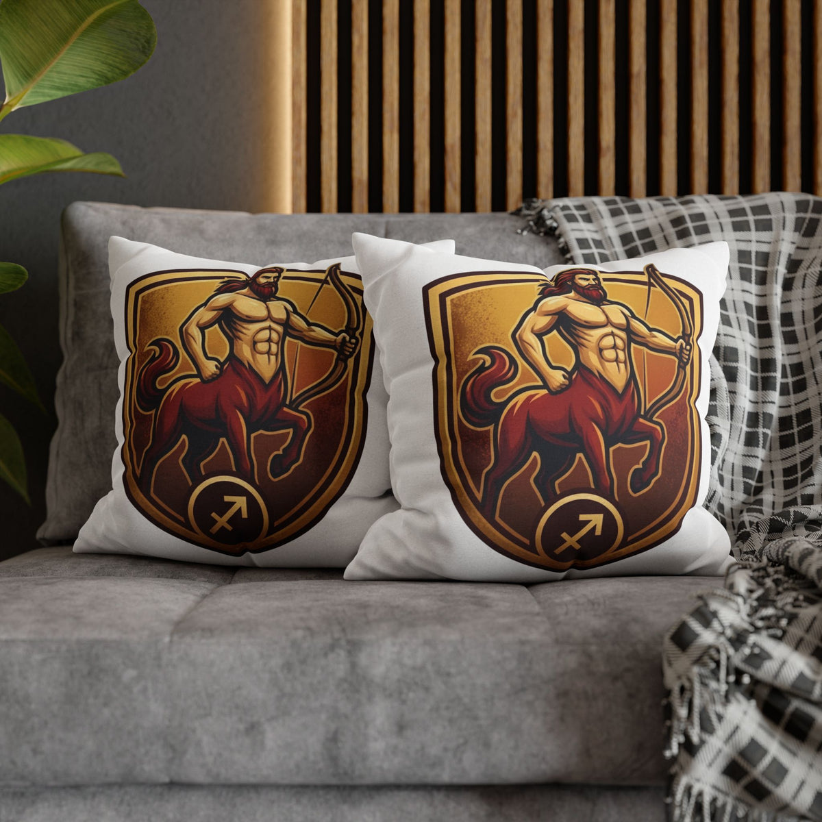 Sagittarius Centaur Zodiac Pillowcase — Archer Constellation Decorative Cushion