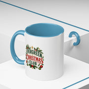 Evergreen Christmas Club Accent Coffee Mug – Festive Holiday Tea & Coffee Cup