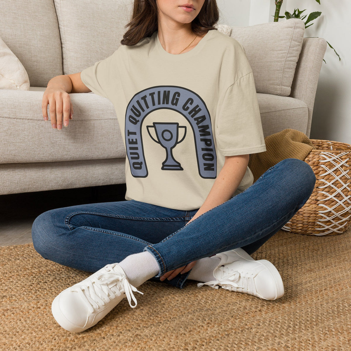 Quiet Quitting Champion T-Shirt — Funny Workplace Trophy Tee - Trending Now - August 2026