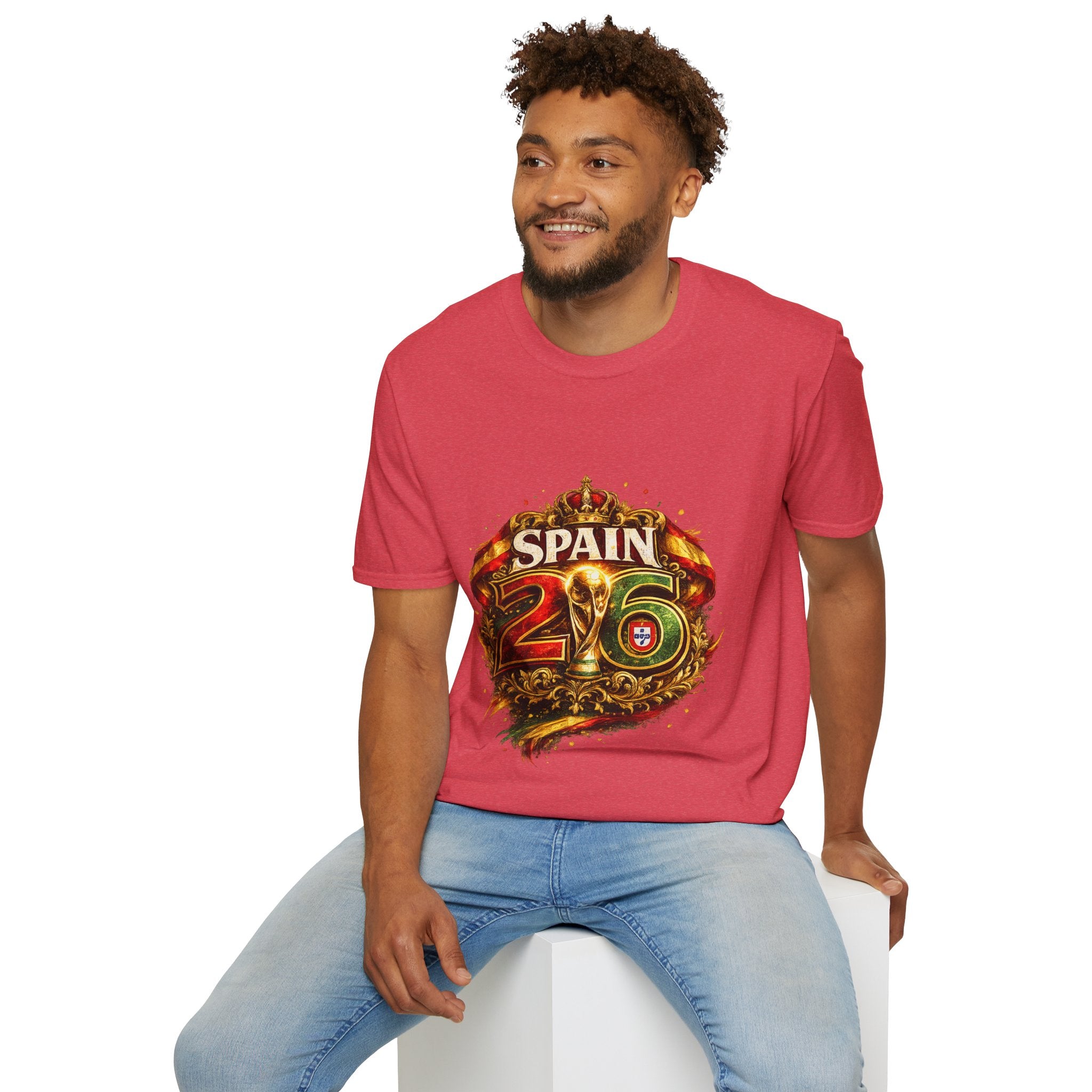 Spain 26 Graphic T-Shirt — Vintage Crowned Soccer Fan Tee